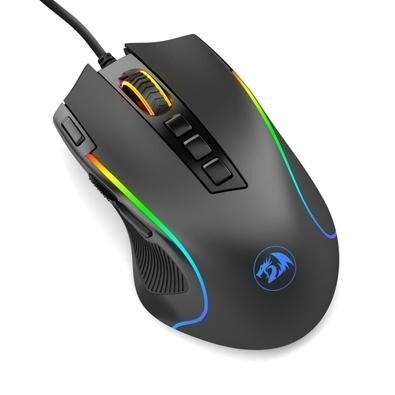 Mouse Gamer Redragon Predator Chroma RGB 8000DPI 9 Botões Preto - M612