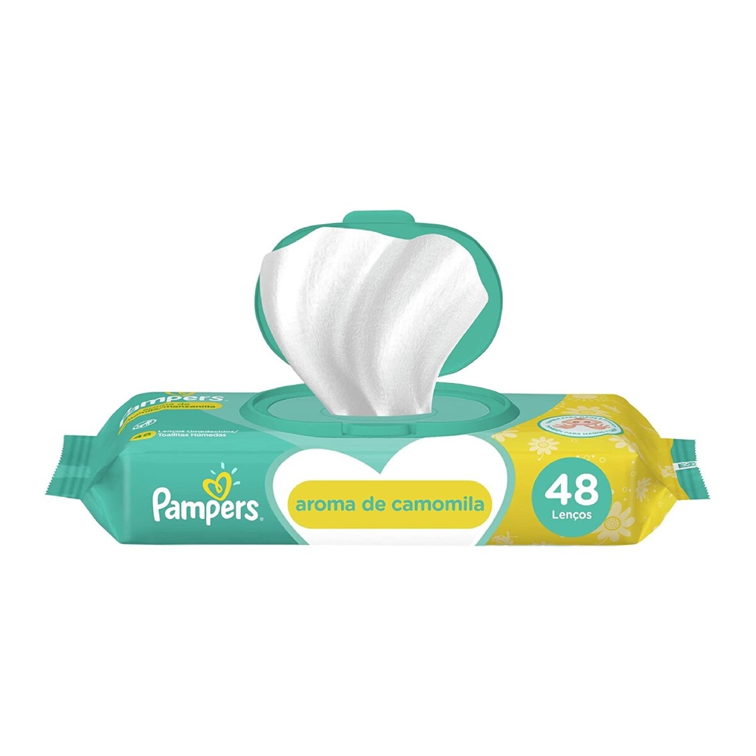 Lencos Umedecidos Pampers Aroma de Camomila 48 Unidades