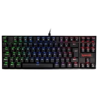 Teclado Mecânico Gamer Redragon Kumara Anti-Ghosting RGB Switch Outemu Red ABNT2 Preto PT - K552RGB-1 (PT-RED)