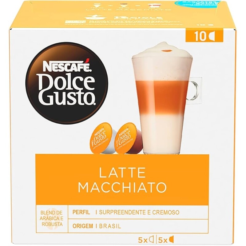 Cápsulas de Café Dolce Gusto Nescafe Latte Macchiato - 10 Unidades