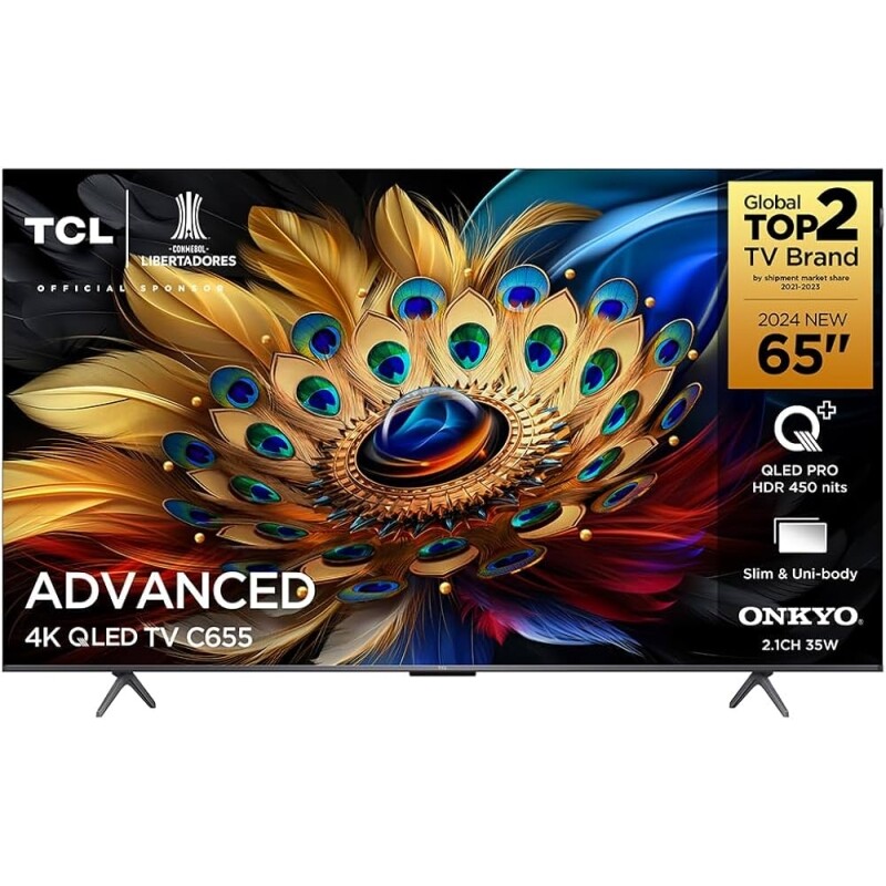 TCL Qled TV 65" C655 4K UHD Google TV Dolby Vision Atmos