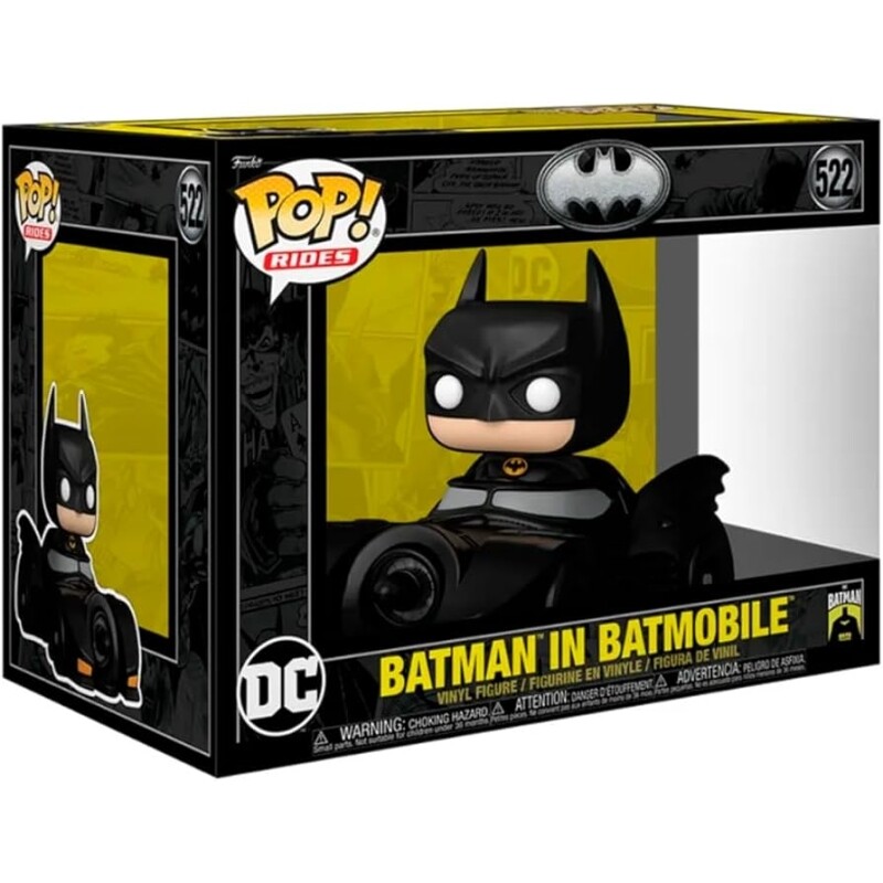 Boneco Funko POP! Rides Deluxe DC Comics Batman 85 Anos Batman no Batmóvel (1989)