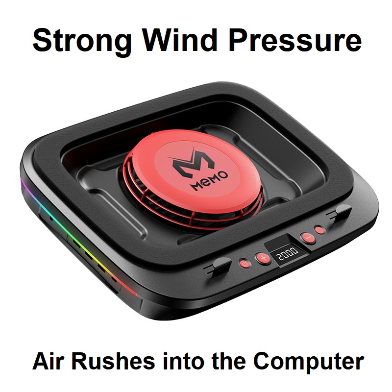 FL08 Suporte De Refrigeração De Vento Forte, Suporte Base Pad, Poderoso Jogo De Pressão Do Ventilador, Radiador Portátil