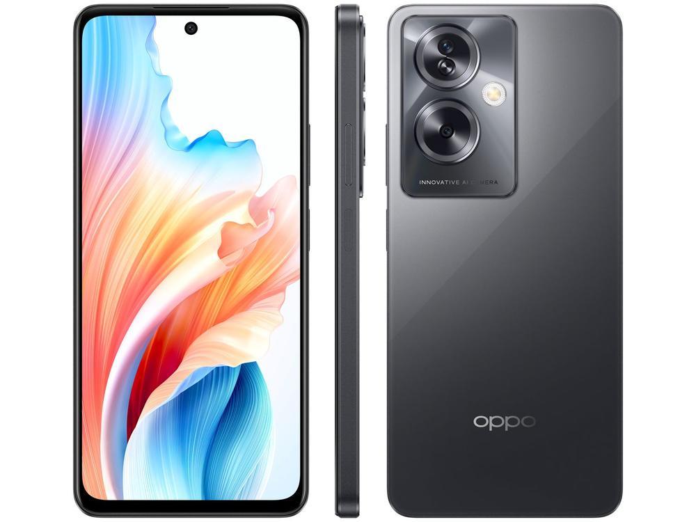 Smartphone OPPO A79 256GB Preto 5G 8GB + 8GB (RAM+) 6,72" Câm 50MP + Selfie 8MP Dual Chip