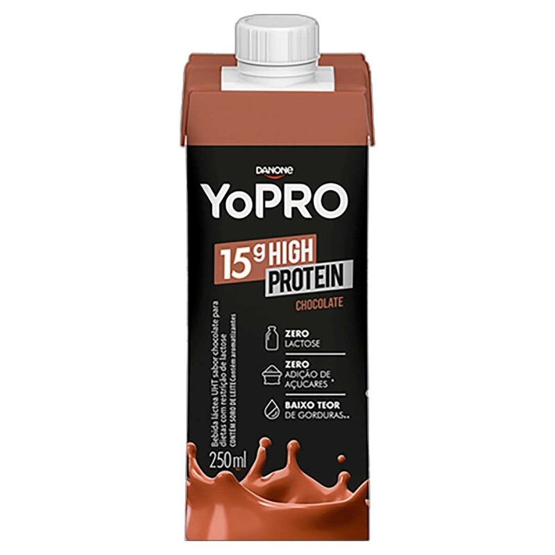 4 Unidades Bebida Láctea com 15g de Proteína YoPRO Chocolate - 250ml