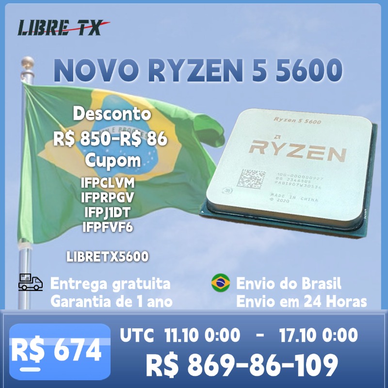 [BRASIL] Processador Ryzen 5 5600 Soquete AM4