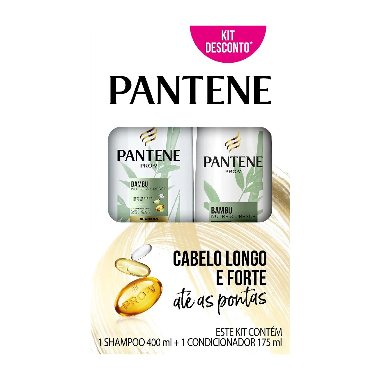 Kit Shampoo 400ml + Condicionador Pantene Pro-V Bambu 175ml