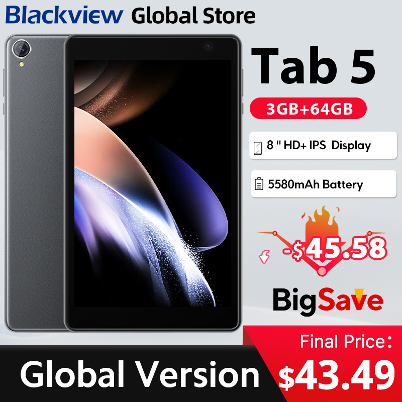 Tablet Blackview Tab 5 64GB 3GB Tela 8 Polegadas Android 12 5580mAh