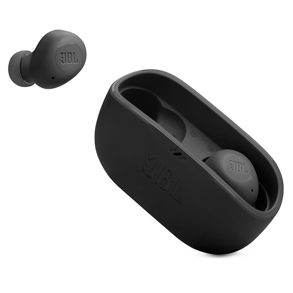 Fone De Ouvido Bluetooth JBL Wave Buds Intra TWS Preto Até 32h De Bateria IP54 Com Microfone