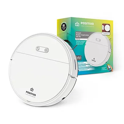 Smart Robô Aspirador Wi-Fi PRA100 Positivo Casa Inteligente, 3 em 1, Varre, Aspira e Passa Pano, Retorna para Base, Bivolt – Compatível com Alexa