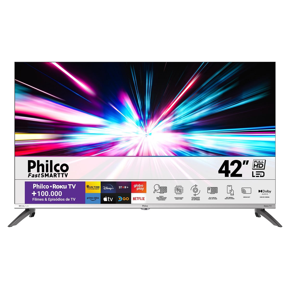 Smart TV Philco 42 Polegadas PTV42M9GR2CMB Full HD LED Roku TV Dolby Audio