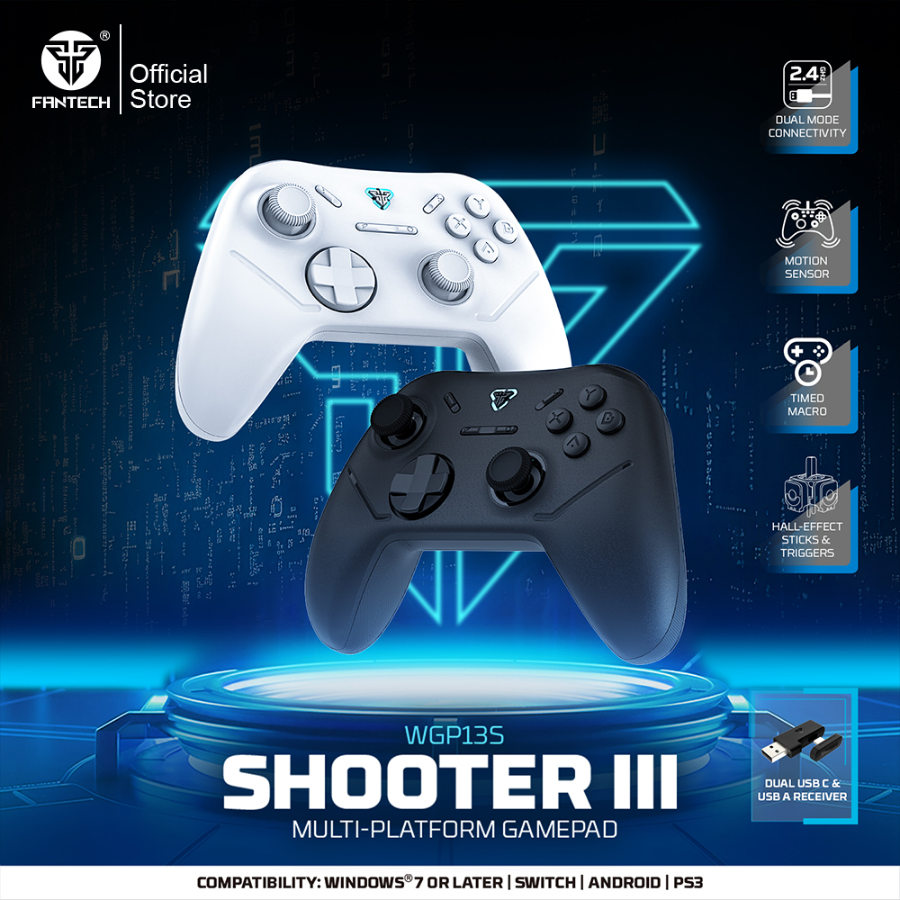 [APP | Taxa Inclusa | G PAY | MOEDAS R$ 96] Controle Sem FIo Fantech Shooter III WGP13S Hall Effect, Conexão Dual Mode