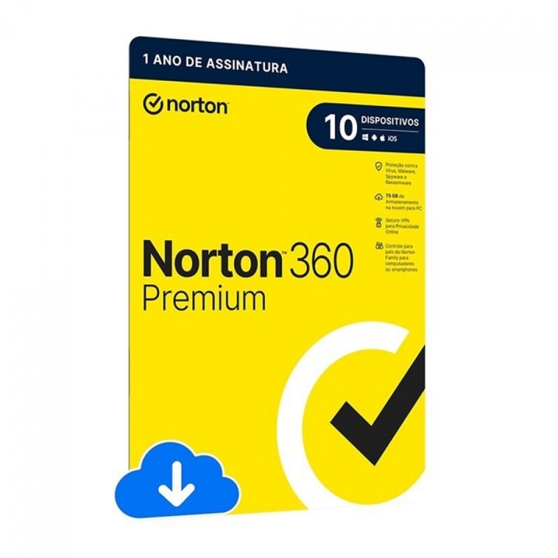 Antivírus Norton 360 Premium 10 Dispositivos 12 Meses Digital para Download 21430780