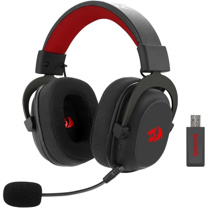 Headset Gamer Sem Fio Redragon Zeus Pro Driver 53mm Bluetooth Compatível com Windows - H510-PRO