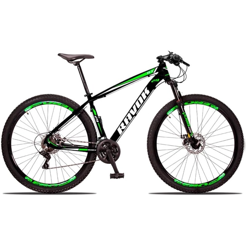 Bicicleta Aro 29 Ravok 21v Alumínio Alavanca V-Fire Freios a Disco com Suspensão