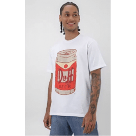 Camiseta Masculina Cerveja Duff Branca