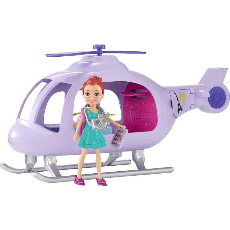 Polly Pocket! Helicóptero de Férias da Polly Mattel