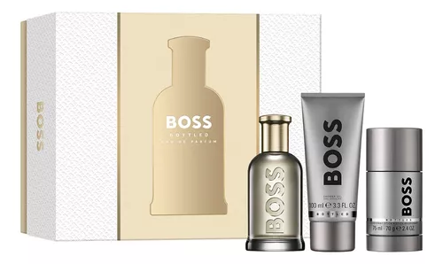 Kit Hugo Boss Bottled Edp Perfume Masculino 100 ml + Desodorante 75 ml + Gel de Banho 100 ml