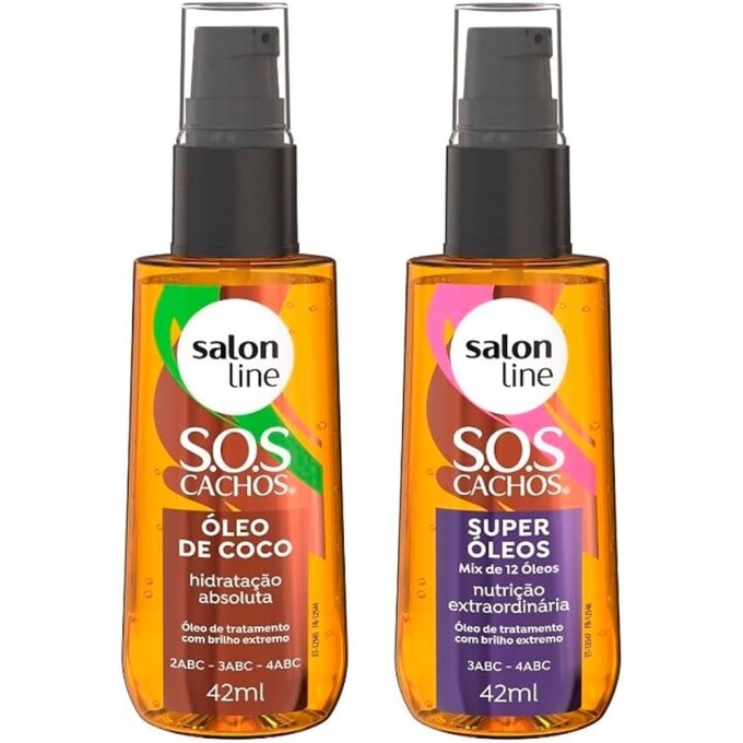 Kit SOS Cachos com Super Óleos e Óleo de Coco - Salon Line