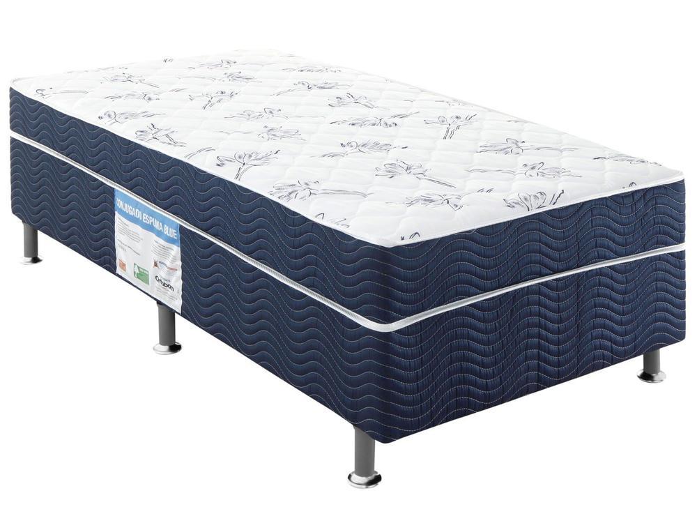 Cama Box Solteiro Ortobom Conjugado 43cm de Altura Physical Blue