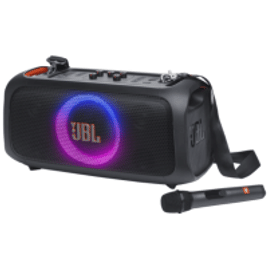 Caixa de Som JBL Partybox On-The-Go com Bluetooth, Luzes e Microfone sem Fio 100W