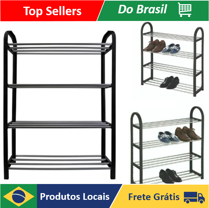 [R$15,63 BR/MOEDAS] Sapateira Organizador Sapatos Prateleira 8 Pares Desmontável - AliExpress 🇧🇷