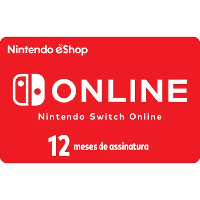 Giftcard Nintendo Sw Online 12M R$100