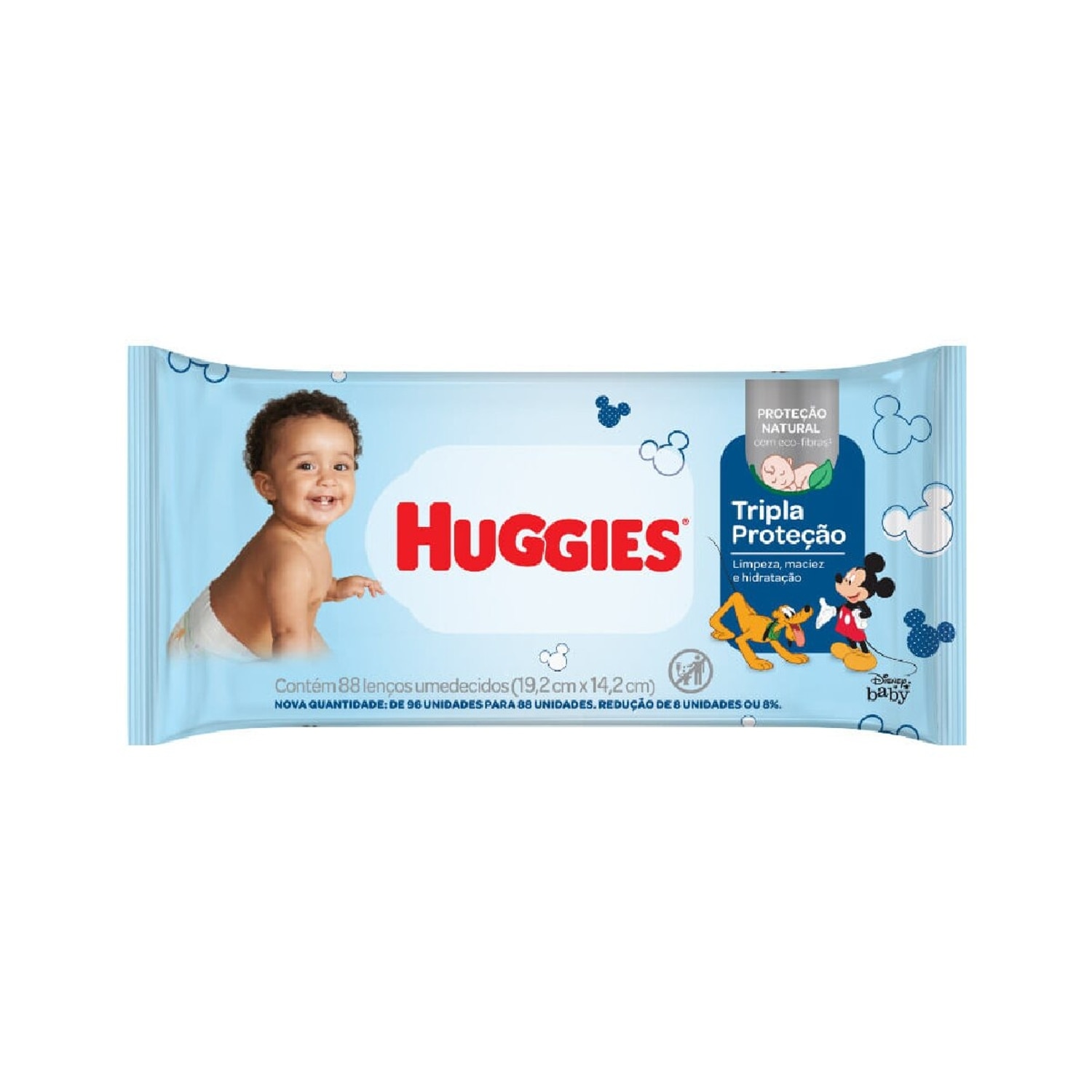 Toalhas Umedecidas Huggies Tripla Protecao 88 Unidades