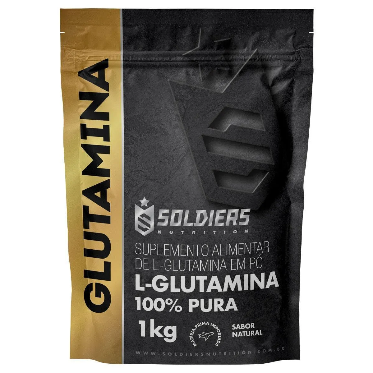 L - Glutamina 1Kg - 100% Pura Importada - Soldiers Nutrition