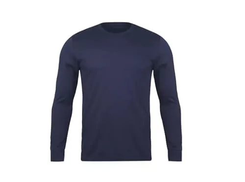 Camisa Uv Térmica 50+ Manga Longa Segunda Pele Proteção Blusa Malha Fria Academia Praia Surf Homem (BR, Alfa, GG, Regular, AZUL MARINHO)