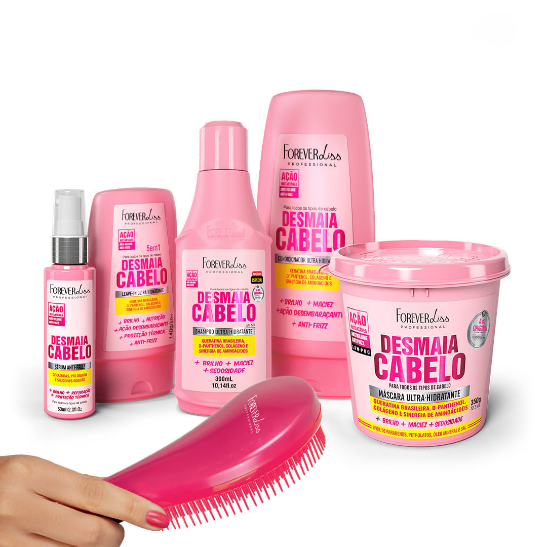 Kit Desmaia Cabelo Completo Forever Liss - Ganhe Escova Desembaraçadora