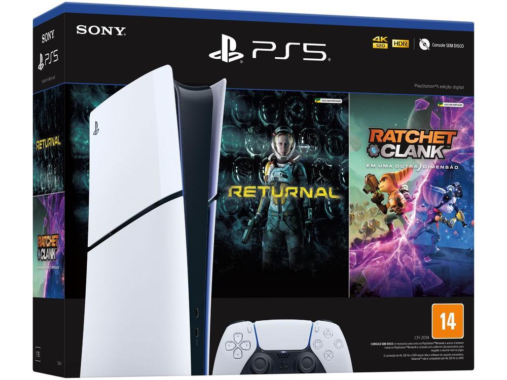 Console Playstation 5 Slim Edição Digital + Jogos Returnal + Ratchet & Clank