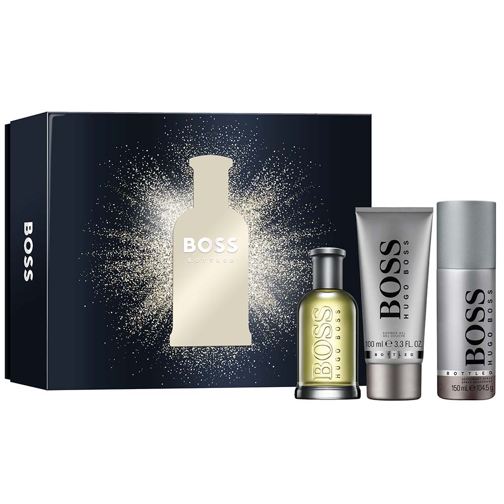 Boss Bottled Hugo Boss Coffret Kit - Perfume EDT + Shower Gel + Desodorante