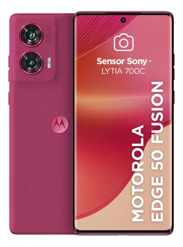 Smartphone Motorola Edge 50 Fusion 5G - 256GB 16GB Ram Boost 50MP Sony AI Camera IP68 NFC - Pink Suede