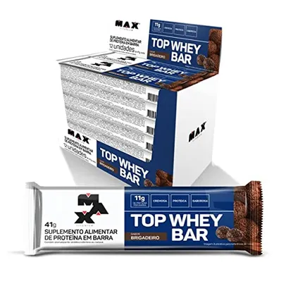 Max Titanium Top Whey Bar - 12 Unidades De 41G Brigadeiro -