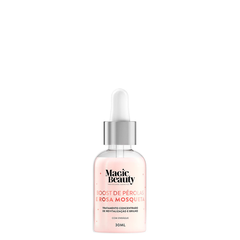 Boost de Revitalização Capilar Magic Beauty Crystal Glow Pérolas e Rosa Mosqueta 30 ml