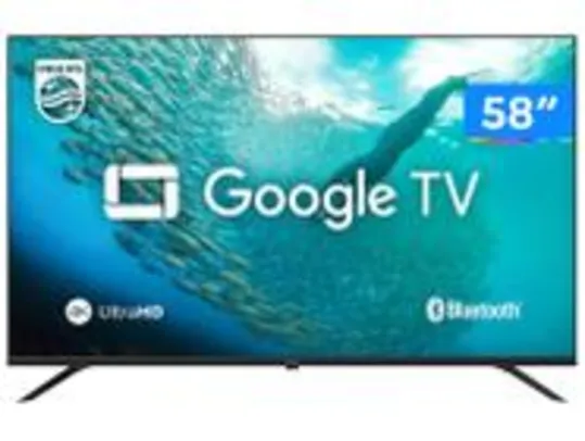 [C. Ouro] Smart TV 58 4K UHD D-LED Philips Série 7019 58PUG7019/78 Wi-Fi Bluetooth Google Assistente 3 HDMI 2 USB