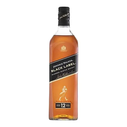 [2 unidades (92,45 a unidade)] Whisky Escocês Blended Black Label Johnnie Walker Garrafa 750ml