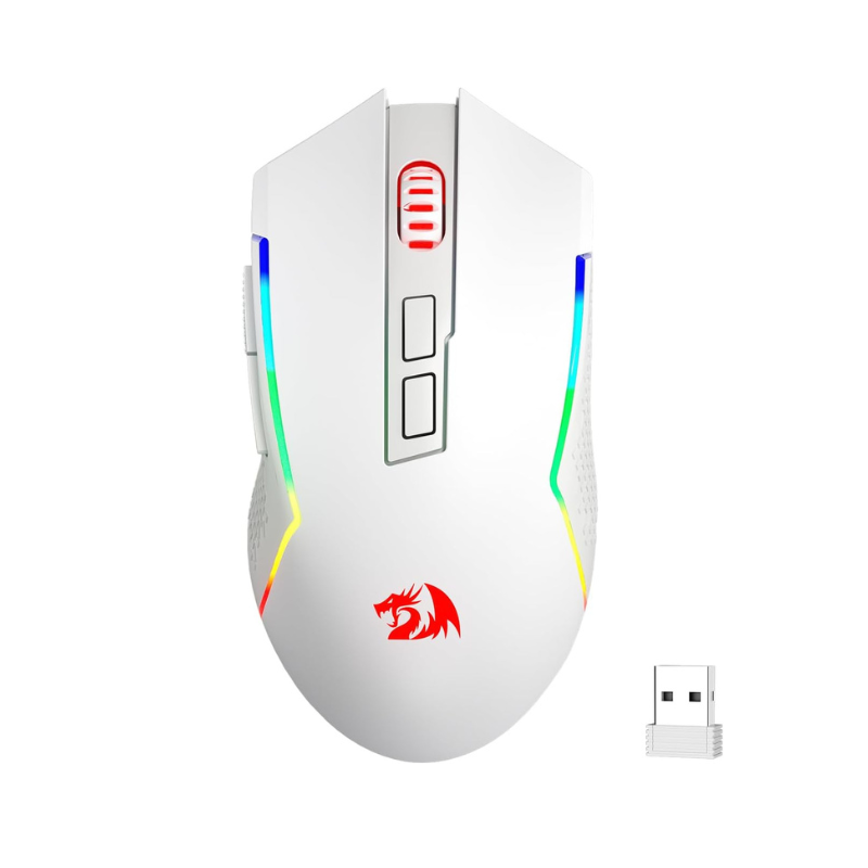 [Taxa Inclusa/Moedas/Gpay R$124] Mouse sem fio Redragon M693 , 2.4G, Bluetooth, 8000 DPI, conexão de 3 modos, retroiluminação RGB