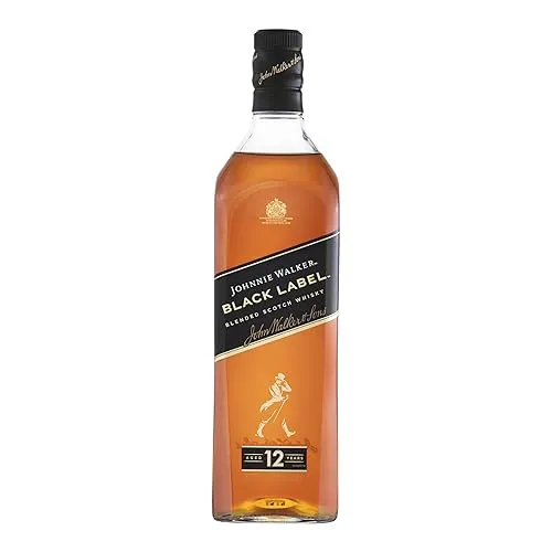 [2 unidades (92,45 a unidade)] Whisky Escocês Blended Black Label Johnnie Walker Garrafa 750ml