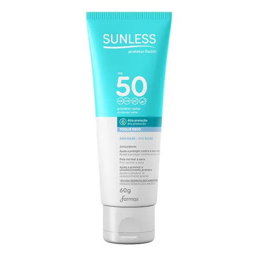 Protetor Solar Facial SUNLESS FPS 50 "Toque Seco" 60g