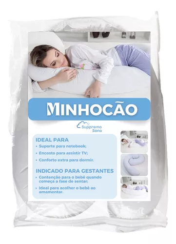 Travesseiro De Corpo Minhocão Para Gestante Multiuso