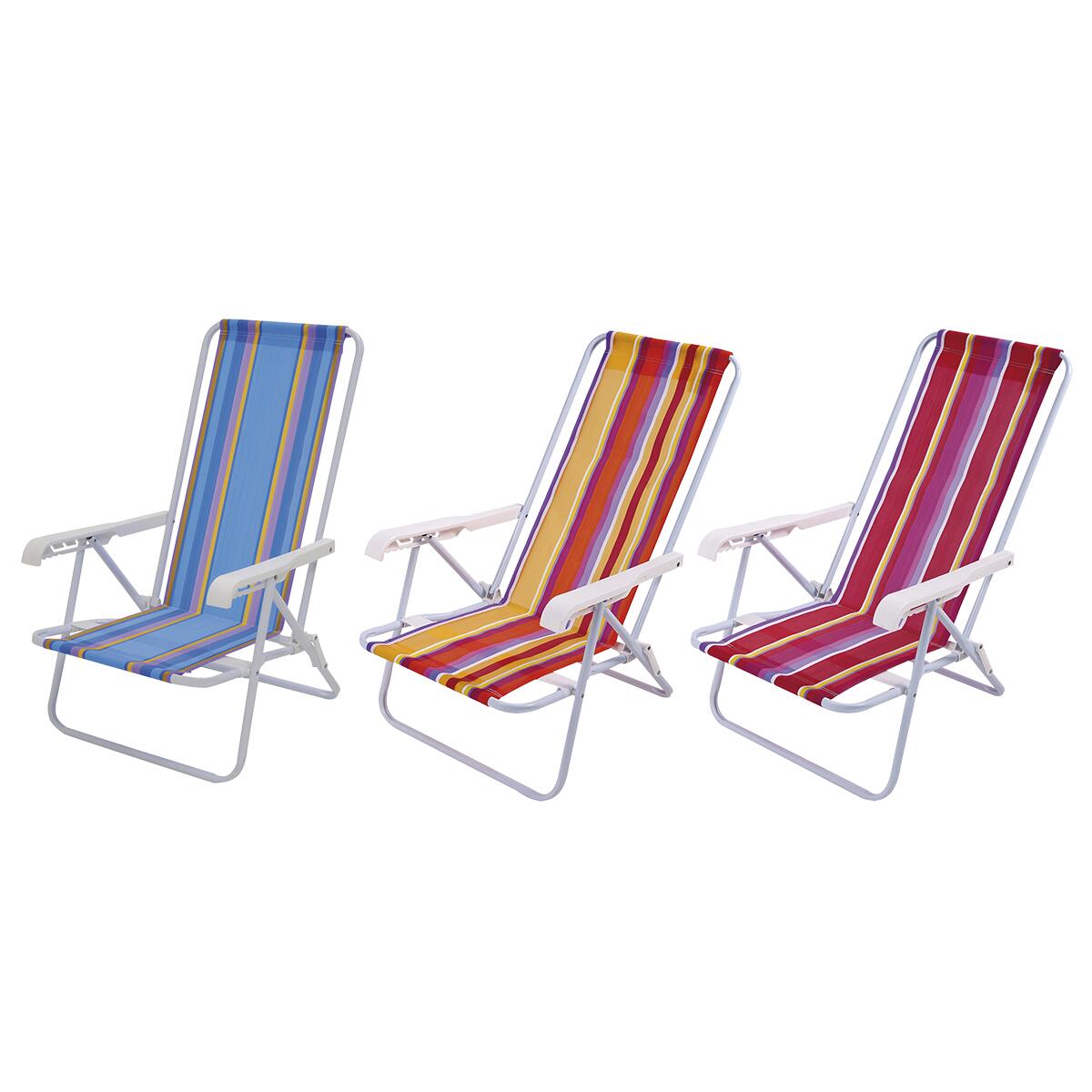 Cadeira De Praia Aço 8 Posições Mor