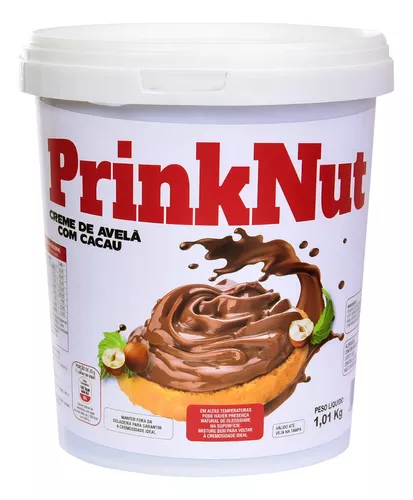 3 Unidades Creme de Avelã Prinknut - 1kg