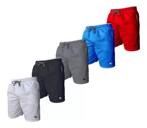 Kit 5 Shorts Praia Masculino Bermudas Verão Academia Treino