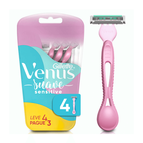 Aparelho de Depilar Gillette Venus Suave Sensitive - 4 Unidades