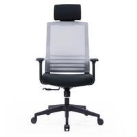 Cadeira Office KABUM! essentials CE350 Cinza Clara com Encosto De Cabeça Fixo, Cilindro De Gás Classe 3, Base Em Nylon - KECE350CZC