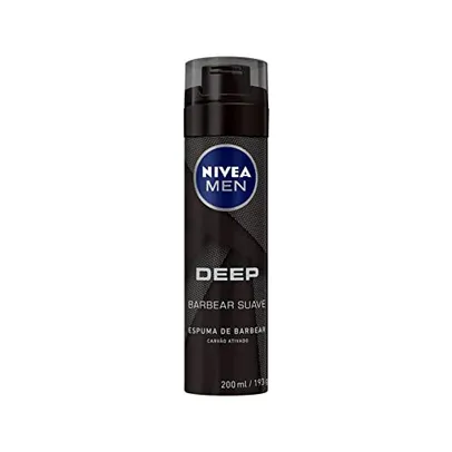 NIVEA MEN Espuma de Barbear Deep 200ml - Com carvão.