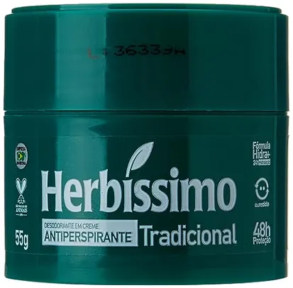 (+ Por - 3,32$)Desod. Creme Herb. Tradicional 55Gr, Herbissimo