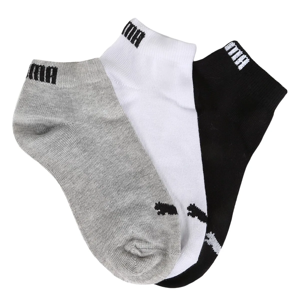 Kit Meia Infantil Puma Cano Curto 3 Pares